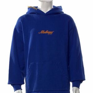 Madhappy Royal Blue Hoodie with Orange Logo